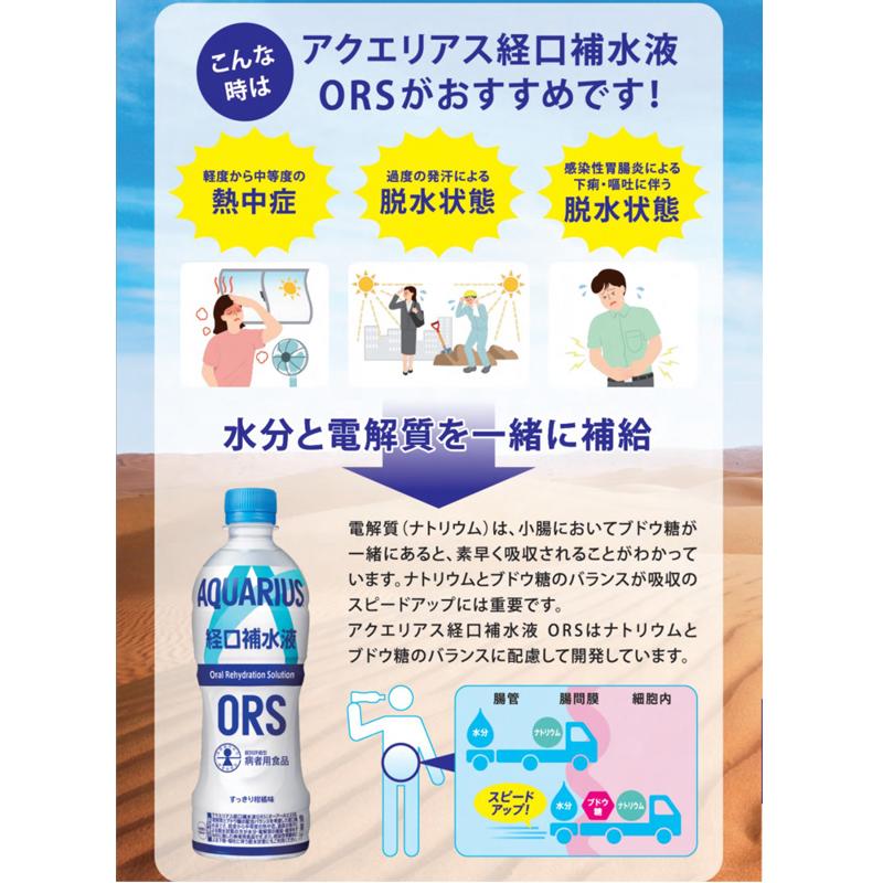 アクエリアス 経口補水液 ORS 500ml 24本入 ペットボトル 50046 熱中症