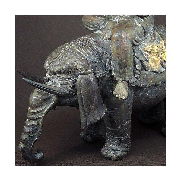 帝釈天像 フィギュア 仏像 蝋型青銅製 高さ33.5cm 国宝復刻版