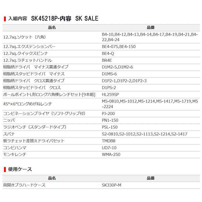 SK45218P KTC 工具セット 12.7sq 52点 ツールセット レッド 他 SK45218P KTC 工具セット 12.7sq 52点 ツールセット レッド 他