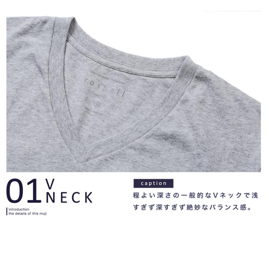 Tシャツ メンズ トップス カットソー 半袖Tシャツ 無地 Vネック クルーネック コットン 綿100% 夏 夏服｜jiggys-shop｜30