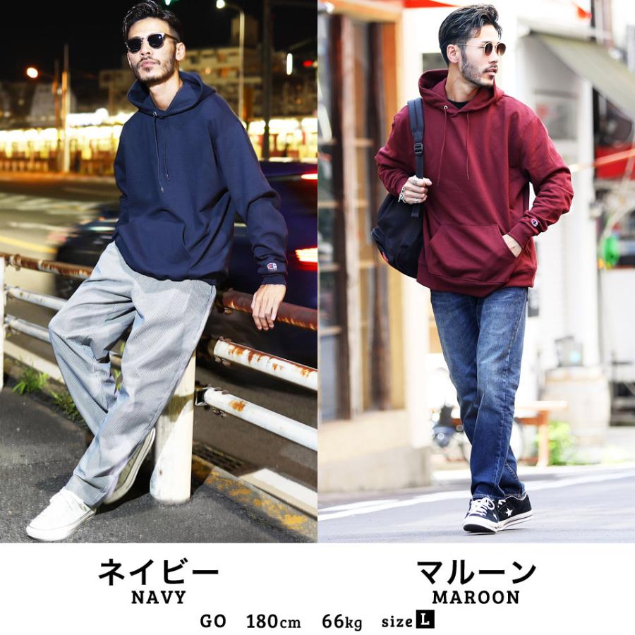 champion チャンピオン パーカー メンズ トップス プルオーバーパーカー スウェット ビッグシルエット ゆったり ルーズ 無地 長袖 ロゴ刺繍 秋 秋服 送料無料｜jiggys-shop｜19