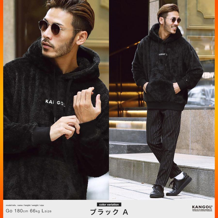 ポリウレタ Kangol ロゴ刺繍 秋服 冬服 送料無料 Jiggys Shop 通販 Paypayモール カンゴール ボアパーカー メンズ トップス プルオーバーパーカー フーディー ビッグシルエット ゆったり ブラック