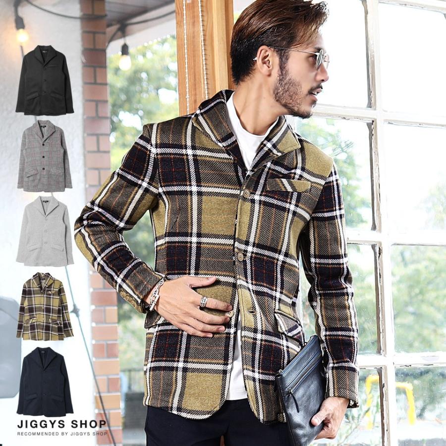 イタリアンカラージャケット メンズ アウター ニットフリース テーラードジャケット チェック柄 秋 冬 秋服 冬服 Jiggys Shop 通販 Paypayモール