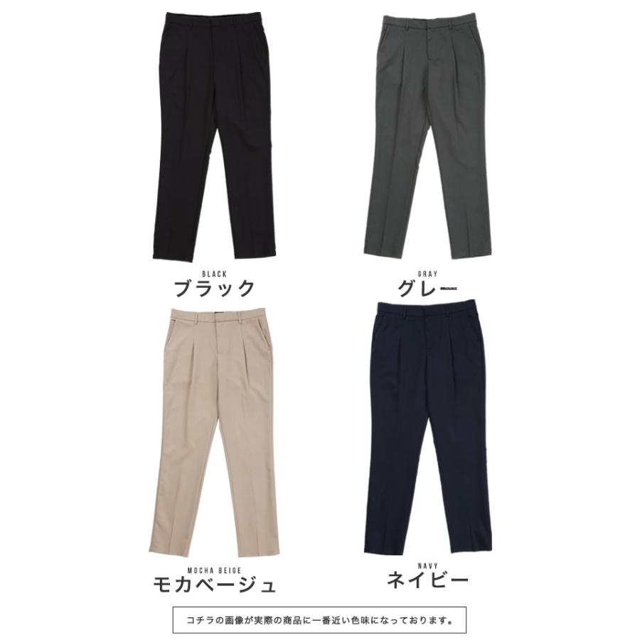 roshell スラックス メンズ ボトムス テーパードパンツ タック roshell スラックス メンズ ボトムス テーパードパンツ タック