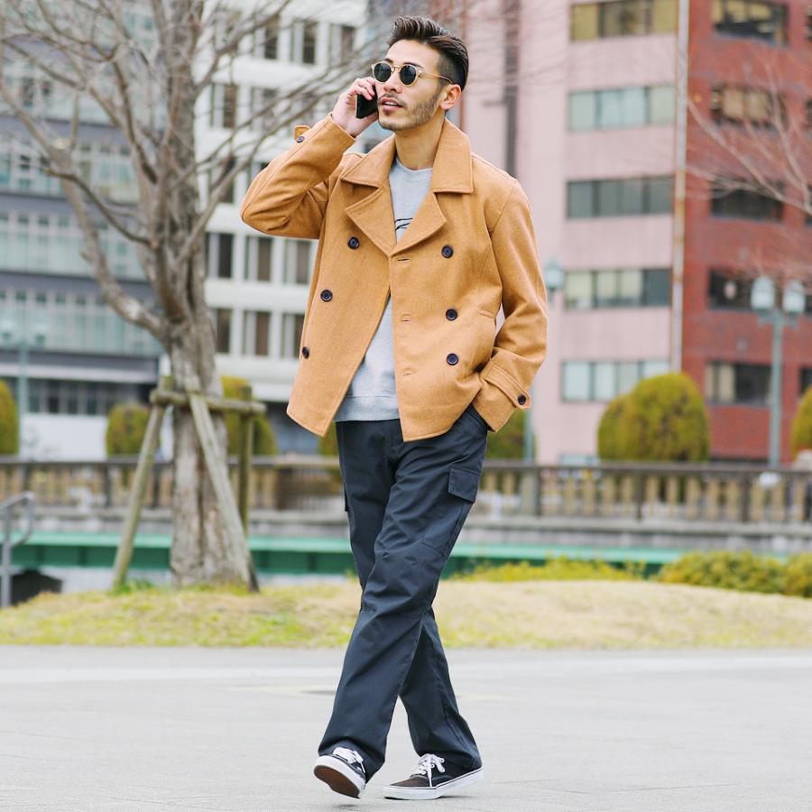 Pコート メンズ アウター ピーコート ショート丈 ウール 冬 冬服 送料無料 Jiggys Shop 通販 Yahoo ショッピング