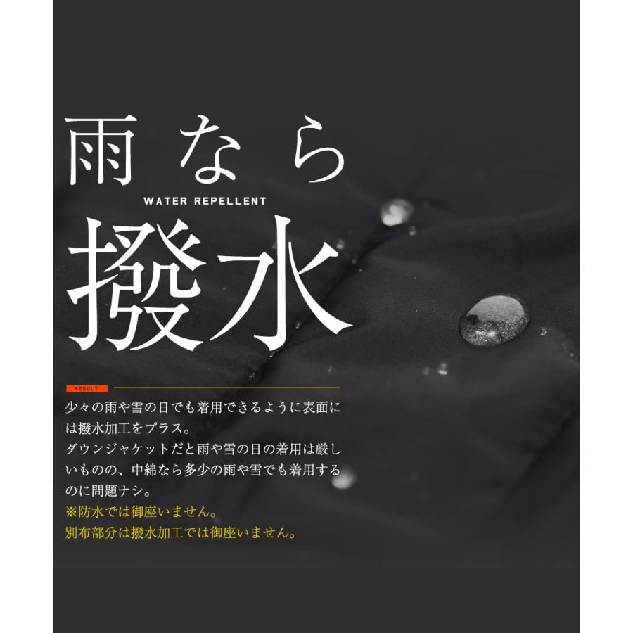 中綿ジャケット メンズ アウター ブルゾン 防寒 軽量 撥水加工 裏起毛 ジャージ切替 洗濯OK ゴルフウェア 暖かい 秋服 冬服 秋 冬 秋冬 送料無料｜jiggys-shop｜12