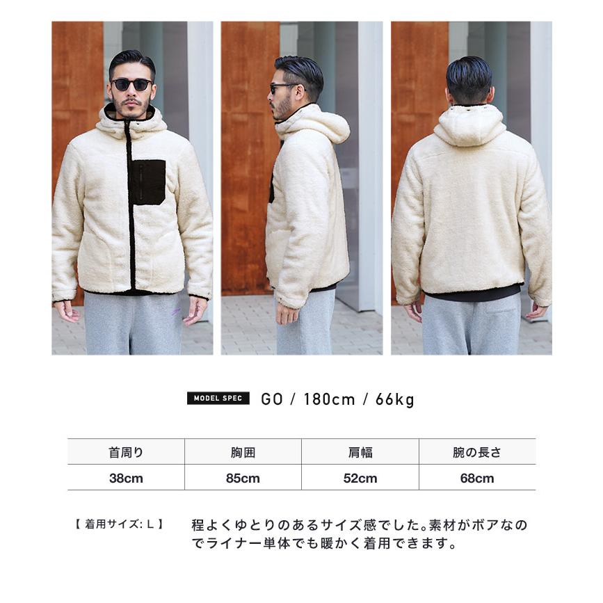 マウンテンパーカー メンズ アウター ボアライナー付き 取り外し可能 3WAY ジャケット マンパー 撥水 秋 秋服 冬 冬服 送料無料｜jiggys-shop｜15