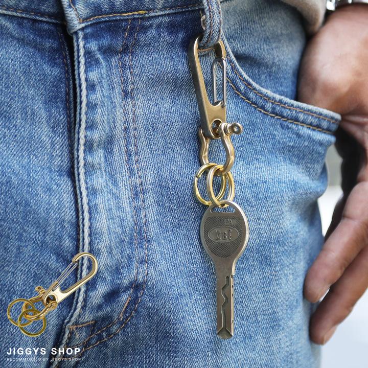 キーリング メンズ キーホック キーチェーン 真鍮 ブラスキーホルダー プレゼント ギフト アクセサリー Jiggys Shop 通販 Yahoo ショッピング