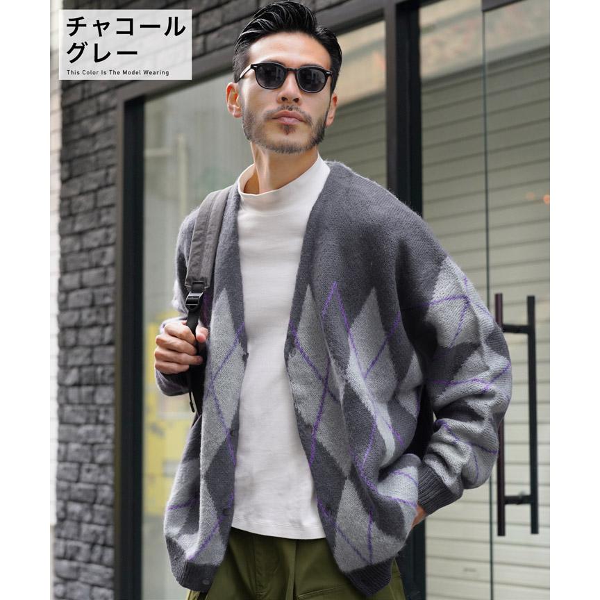 JIGGYS SHOP カーディガン メンズ トップス モヘアライク JIGGYS SHOP カーディガン メンズ トップス モヘアライク