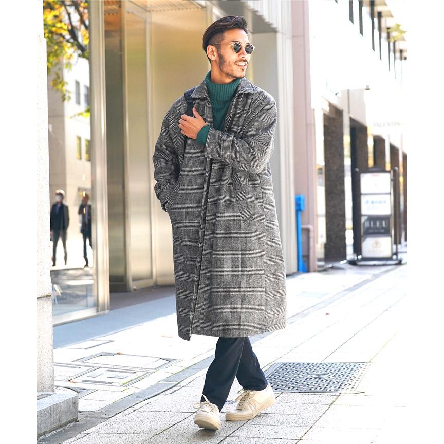 JIGGYS SHOP ステンカラーコート メンズ アウター ウール混 JIGGYS SHOP ステンカラーコート メンズ アウター ウール混