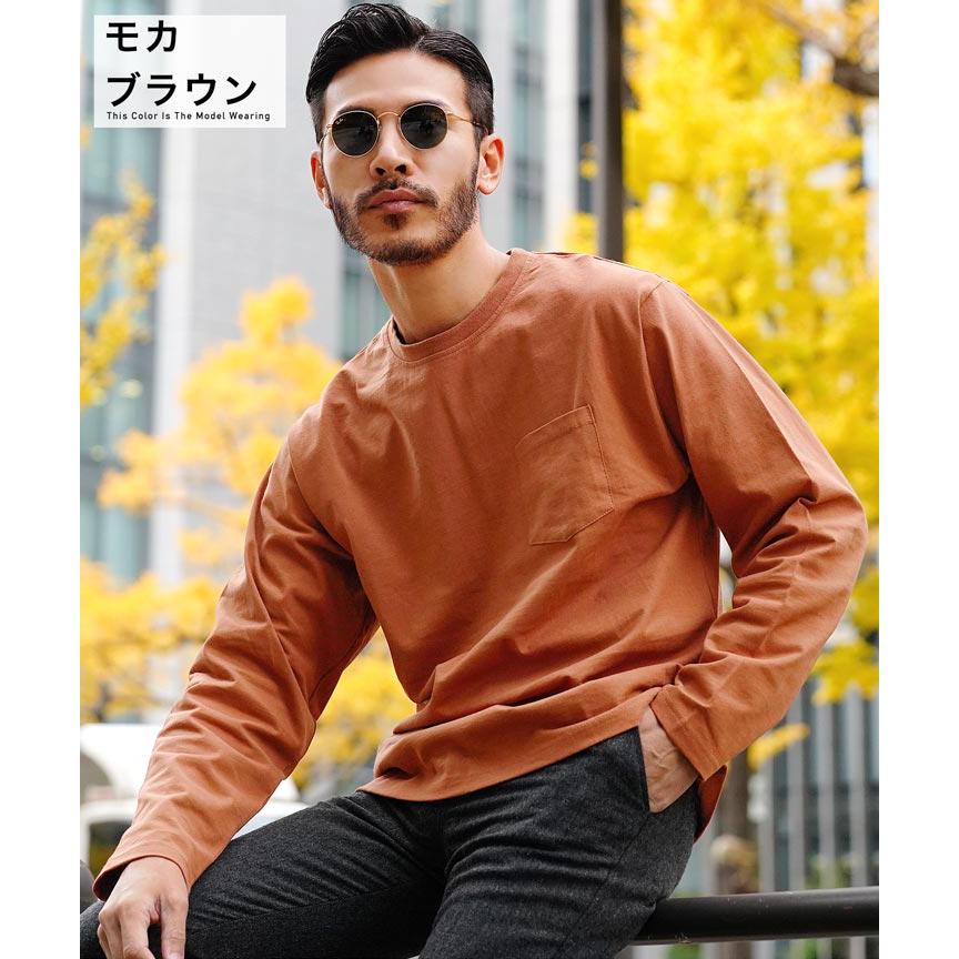 ロンT Tシャツ メンズ トップス カットソー 長袖Tシャツ 制菌 防臭 ナノテック ヘビーウェイト ポケT ポケット付き 秋 秋服 春 春服｜jiggys-shop｜11