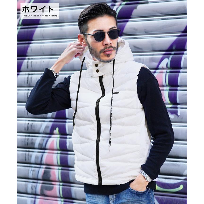 JIGGYS SHOP ダウンベスト メンズ アウター フード取り外し可 JIGGYS SHOP ダウンベスト メンズ アウター フード取り外し可