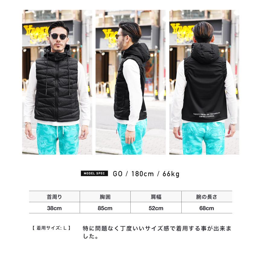 JIGGYS SHOP ダウンベスト メンズ アウター フード取り外し可 JIGGYS SHOP ダウンベスト メンズ アウター フード取り外し可