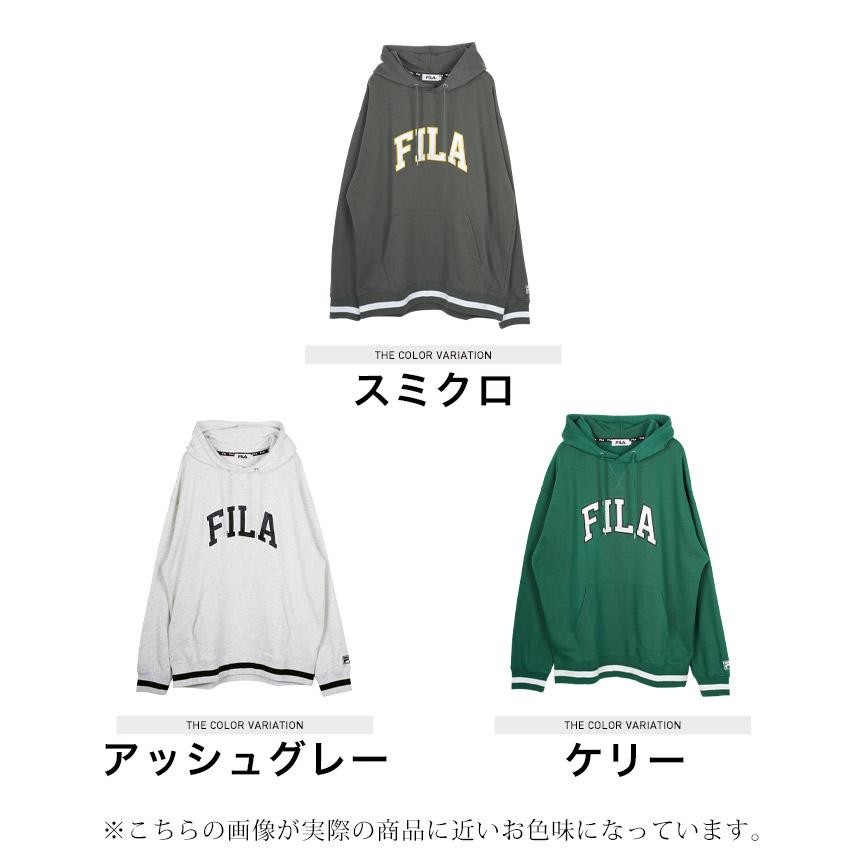 FILA フィラ パーカー メンズ トップス プルオーバーパーカー スウェット フーディー カレッジロゴ 刺繍 ラインリブ ルーズ ゆったり 春服 秋服 送料無料｜jiggys-shop｜13