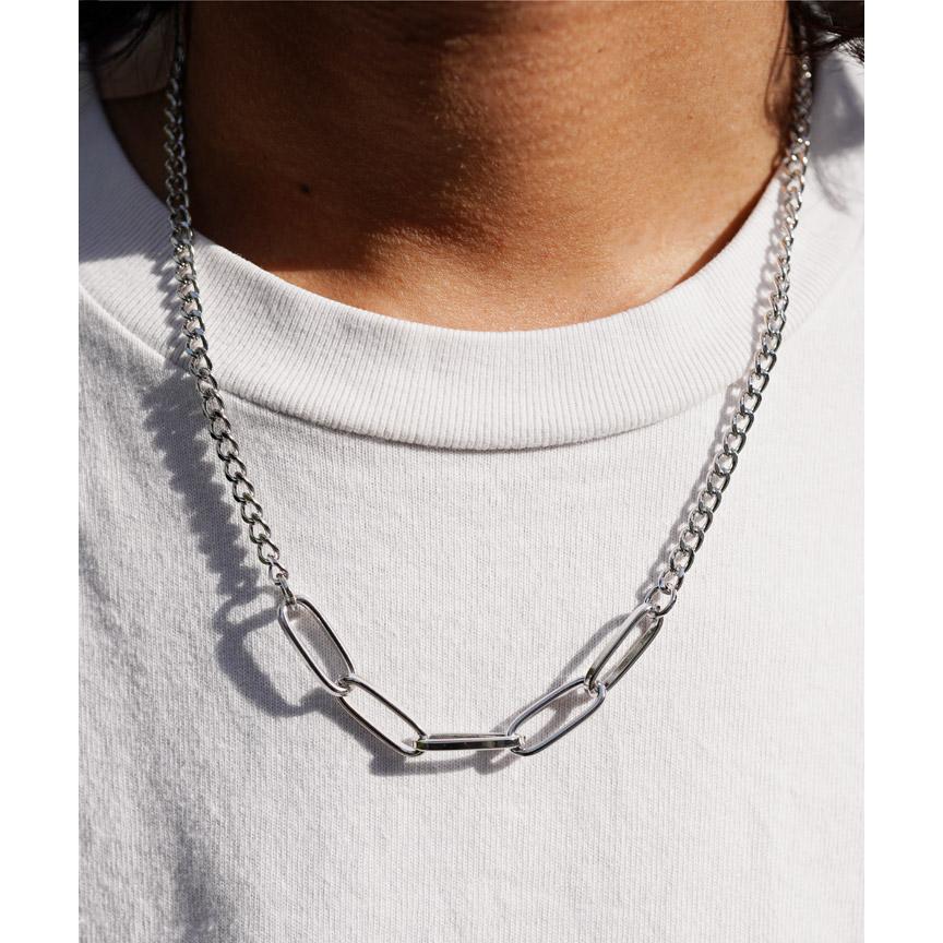 JIGGYS SHOP ネックレス メンズ 5連リング チェーン アクセサリー