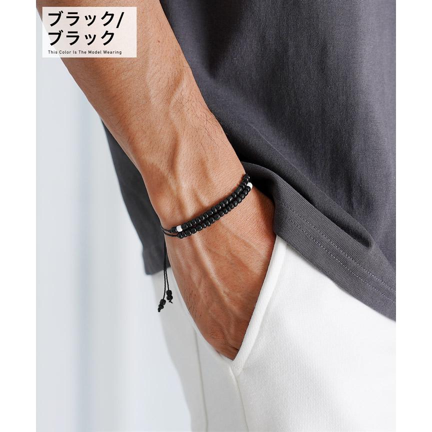JIGGYS SHOP ブレスレット メンズ 2連 ビーズ アクセサリー JIGGYS SHOP ブレスレット メンズ 2連 ビーズ アクセサリー