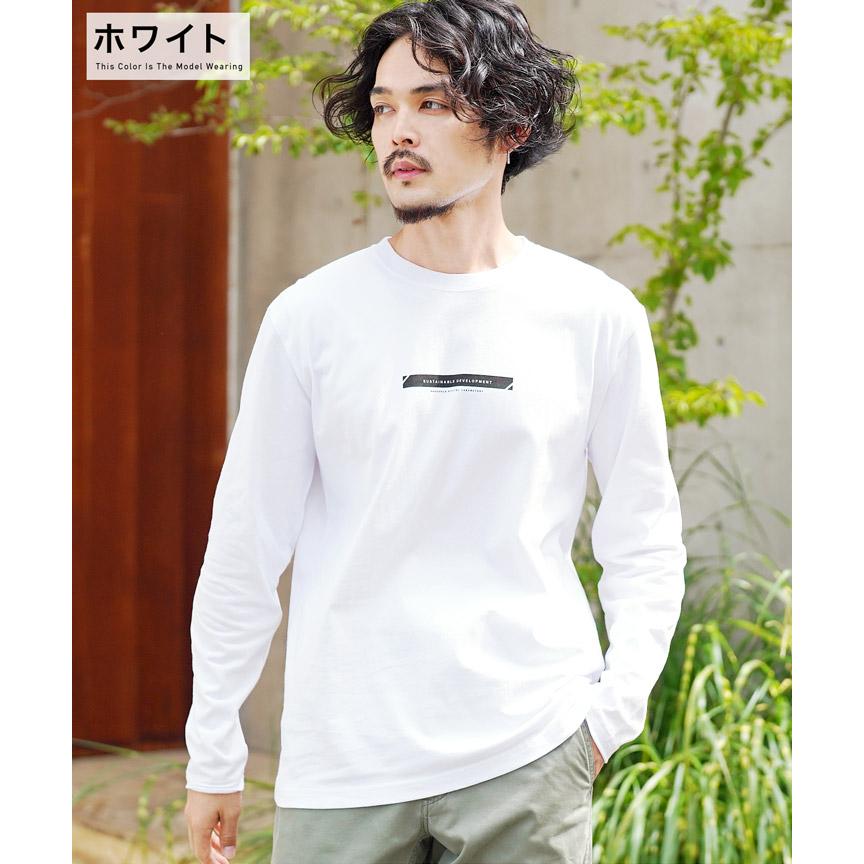 ロンT Tシャツ メンズ トップス カットソー 長袖Tシャツ ロゴプリントTシャツ コットン 綿100% 秋 秋服｜jiggys-shop｜08