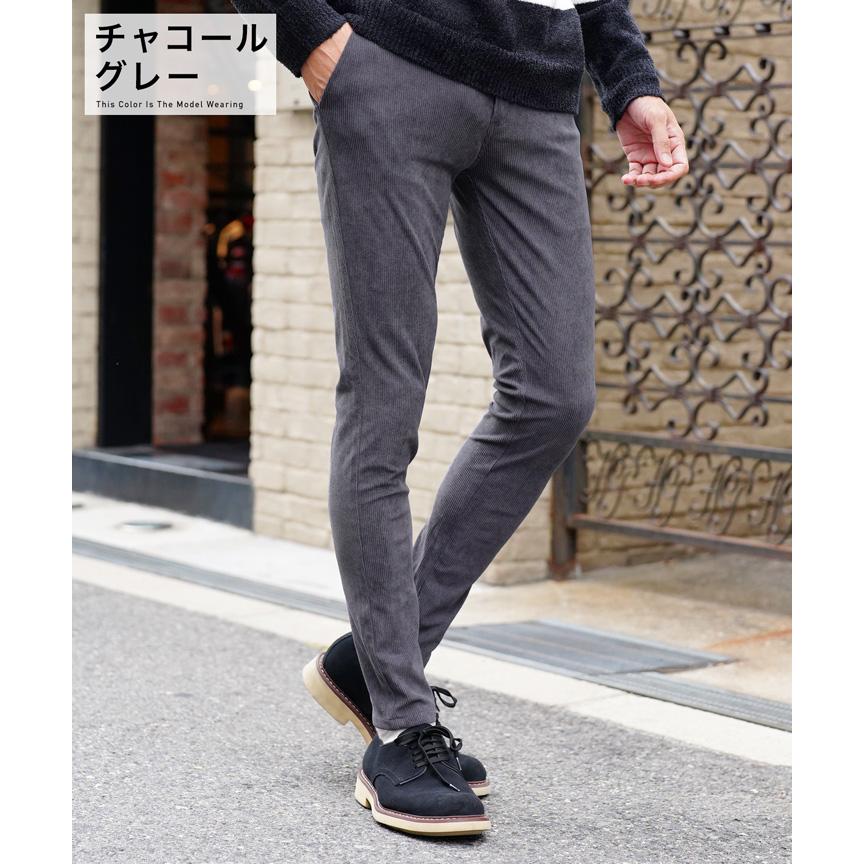 JIGGYS SHOP スキニーパンツ メンズ ボトムス コーディロイ