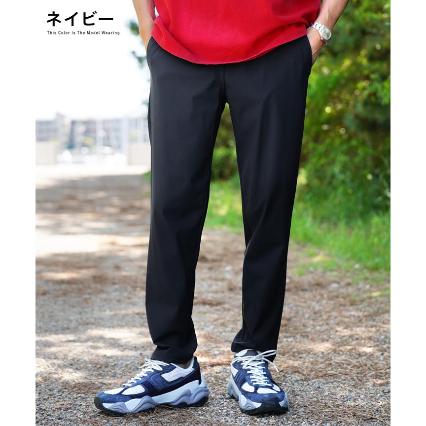 【PGG】ポリエステルドビーストレッチパンツ (MENS) 新品 ポリエステルストレッチ 小紋ドビーセットアップパンツ（07