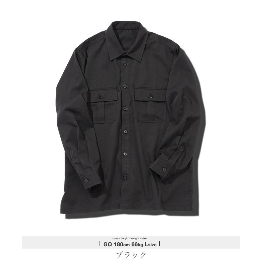 JIGGYS SHOP サファリシャツ メンズ トップス 長袖シャツ 微光沢