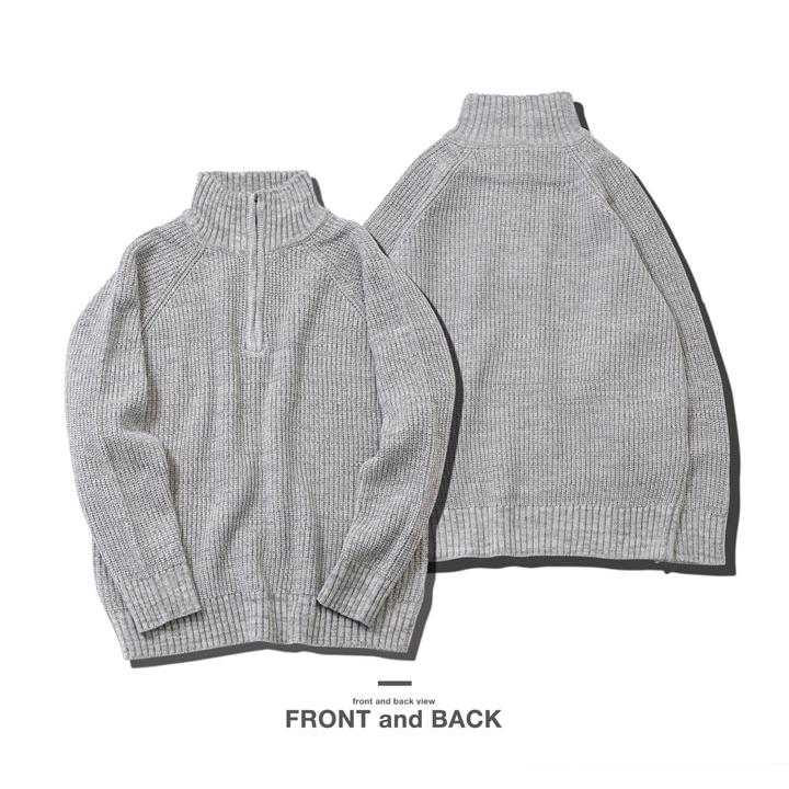 JIGGYS SHOP ニット セーター メンズ トップス ハーフジップ ZIP JIGGYS SHOP ニット セーター メンズ トップス ハーフジップ ZIP