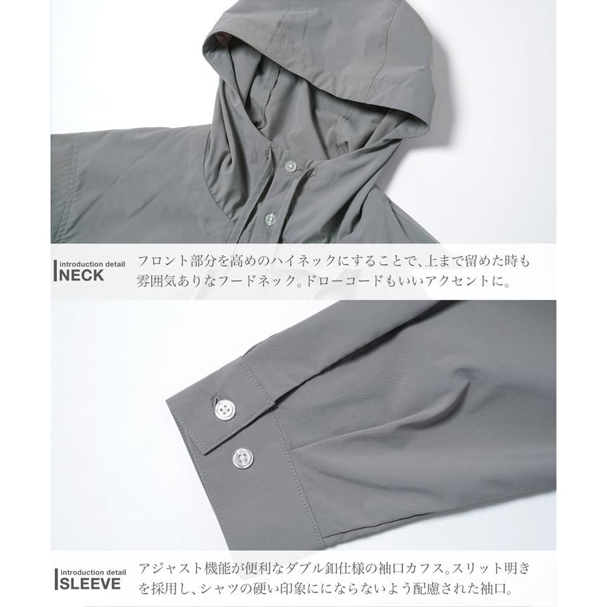 J.S.B. グレー フード付き ジッパーシャツ J.S.B. グレー フード付き ジッパーシャツ