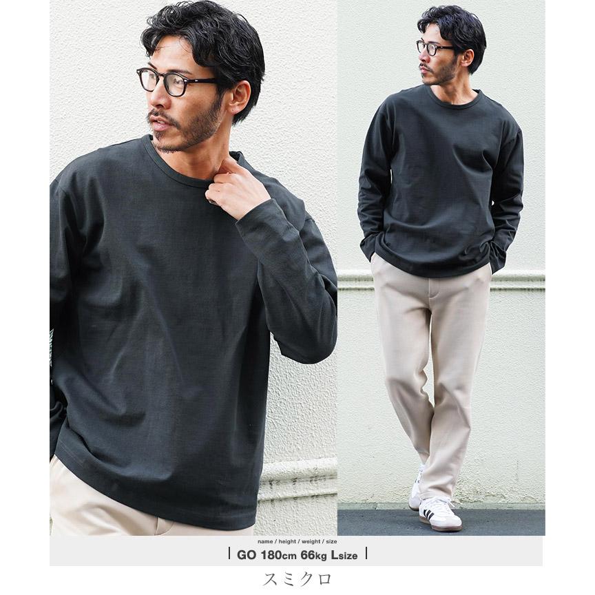 Plage ハイゲージビッグロンTシャツ グレー SHIPS any tシャツ any: デザイン リブ ハイゲージ ポンチ クルー