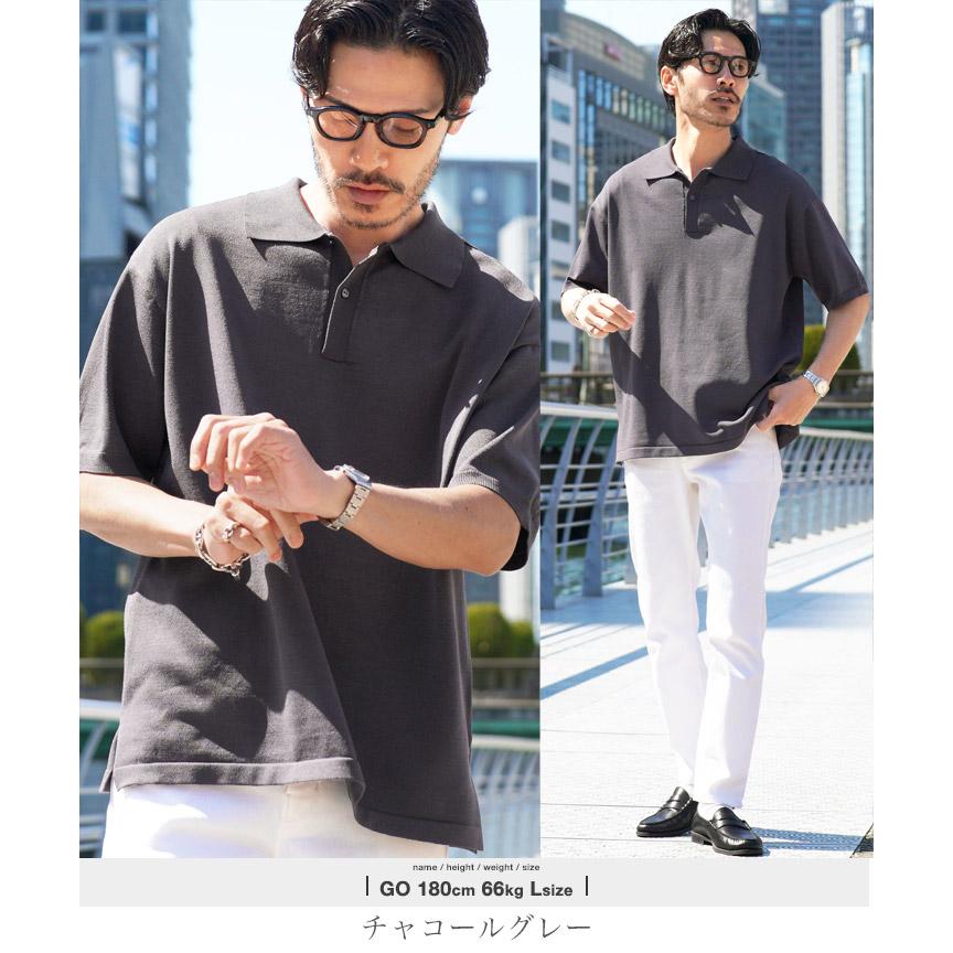 JIGGYS SHOP（ジギーズショップ） ポロシャツ メンズ トップス 5分袖