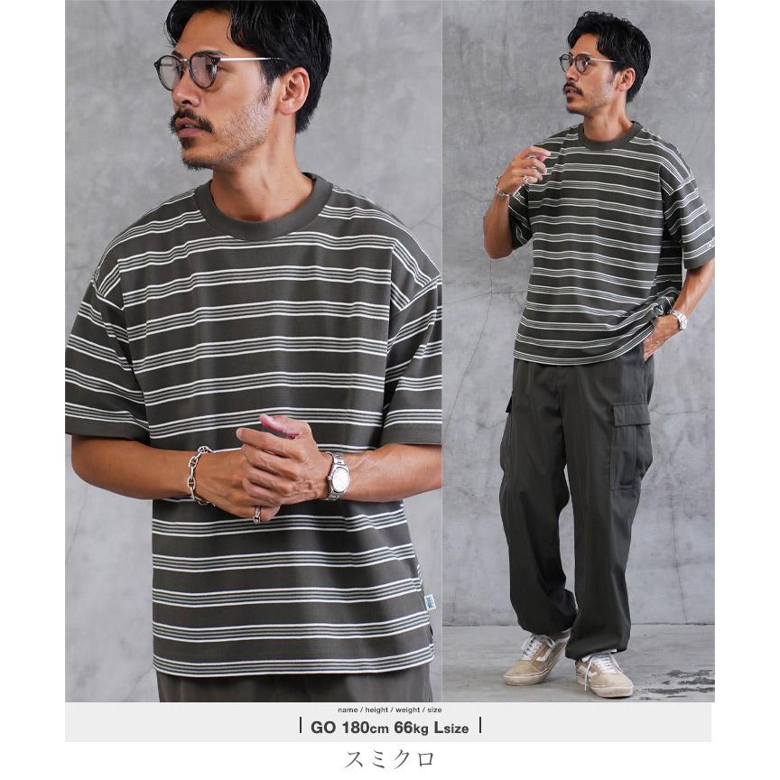  ストライプ Tシャツ Mサイズ JIGGYS SHOP（ジギーズショップ） Tシャツ メンズ トップス カットソー