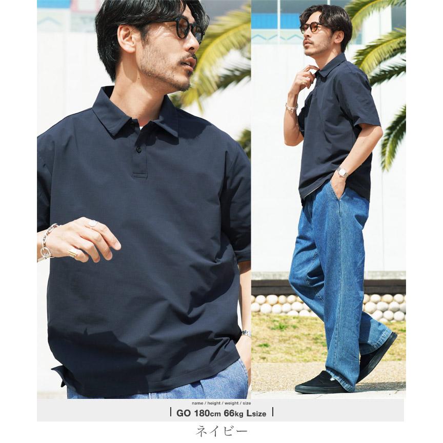   Jeans ジップアップポロシャツ JIGGYS SHOP（ジギーズショップ） ポロシャツ メンズ トップス 半袖