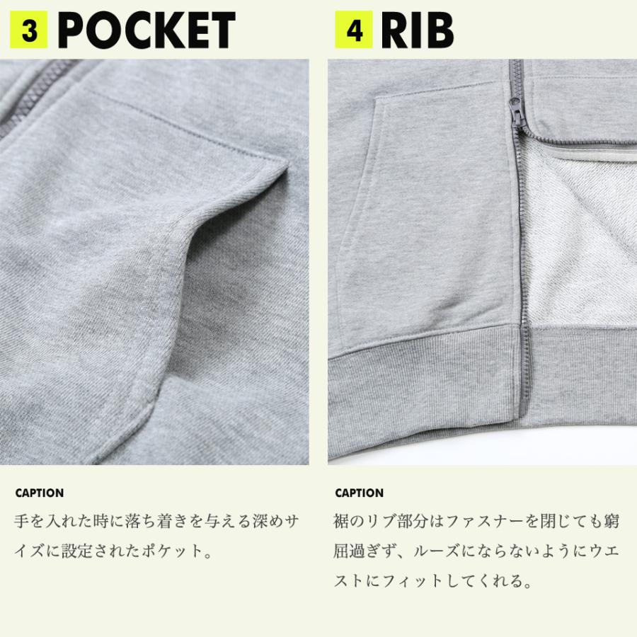 パーカー メンズ トップス ジップアップパーカー スウェット フーディー レディース ユニセックス 長袖 無地 サイドライン 春服 秋服 | roshell | 27