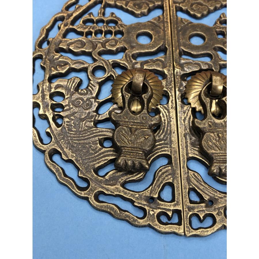 中国伝統装飾金具 扉飾り引き手 B057 直径140mm : 実験工房 - 通販