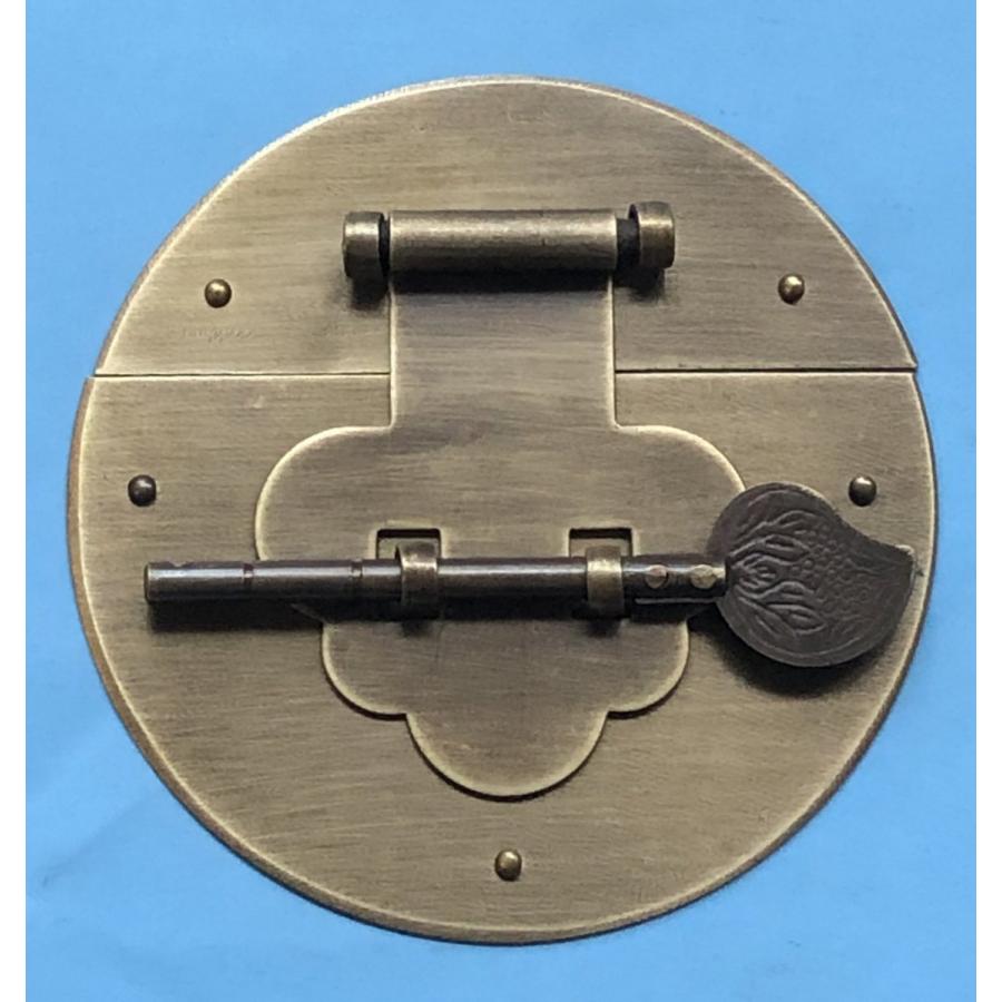 美術品打掛金具（木箱付き） 中国伝統装飾金具 木箱掛金 G156 直径100mm : 実験工房 - 通販