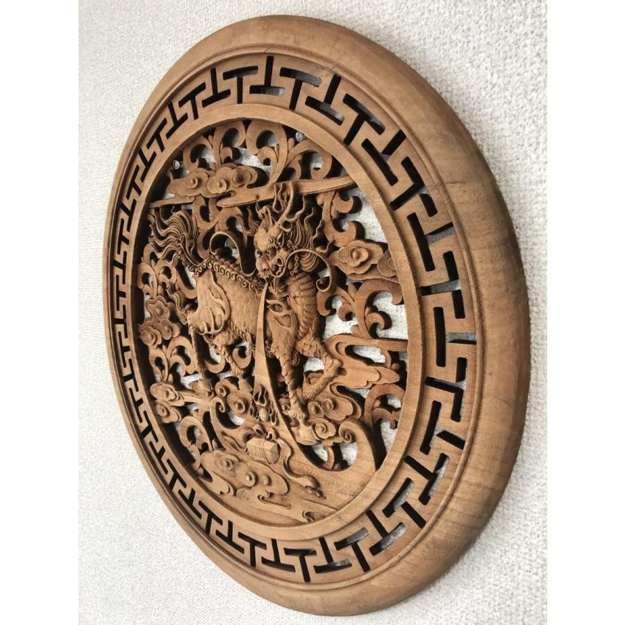 ♦中国 透かし彫り 麒麟 獅子飾り自在遊環双耳四足香炉 手彫り玉石彫刻 骨董品 中国手彫り彫刻 麒麟 T012 無塗装 直径47.5cm : 実験工房 - 通販