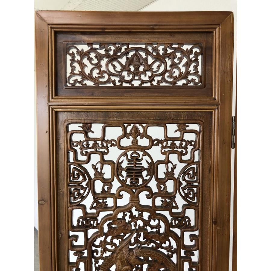 中国手彫り彫刻衝立 T200 4枚セット 450×2050 : 実験工房 - 通販