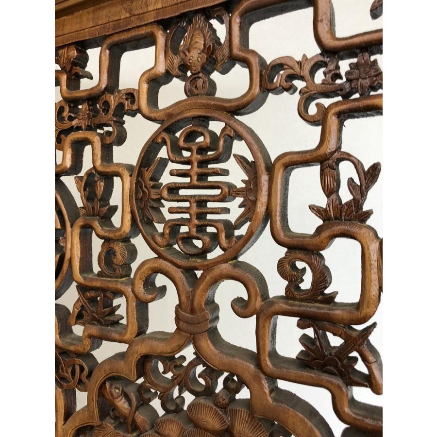 中国手彫り彫刻衝立 T201 4枚セット 450×2050 : 実験工房 - 通販