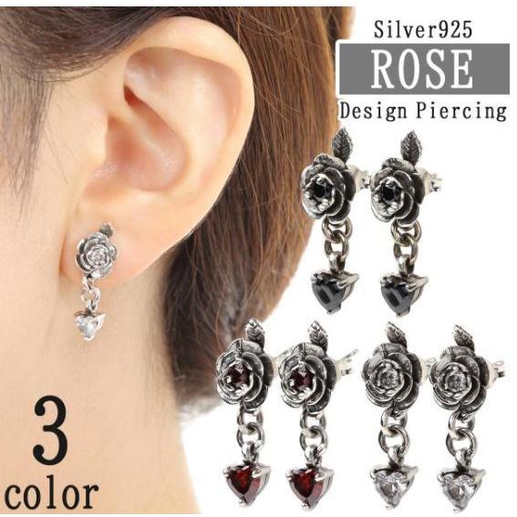 ピアス メンズ 両耳 レディース シルバー925 キュービックジルコ ニア