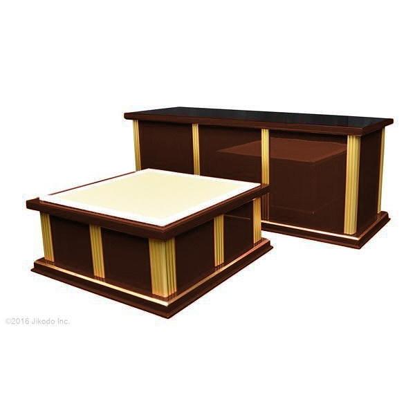 寺院仏具】黒塗り 現代式登高座2点セット 向机幅120センチ 国内 寺院仏具】黒塗り 現代式登高座2点セット 向机幅120センチ 国内