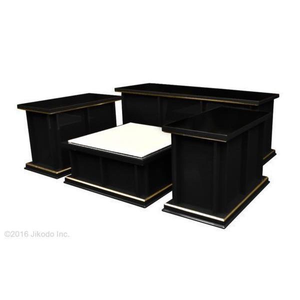寺院仏具】朱塗り 略型3.5尺密壇(登高座)4点セット(受注生産品 寺院仏具】朱塗り 略型3.5尺密壇(登高座)4点セット(受注生産品