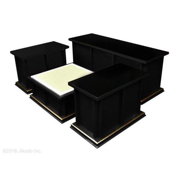 寺院仏具】朱塗り 略型3.5尺密壇(登高座)4点セット(受注生産品 寺院仏具】朱塗り 略型3.5尺密壇(登高座)4点セット(受注生産品