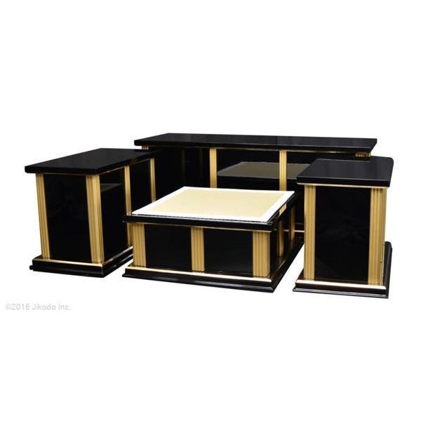 寺院仏具】黒塗り 現代式3.5尺密壇(登高座)4点セット 各宗派 寺院仏具】黒塗り 現代式3.5尺密壇(登高座)4点セット 各宗派