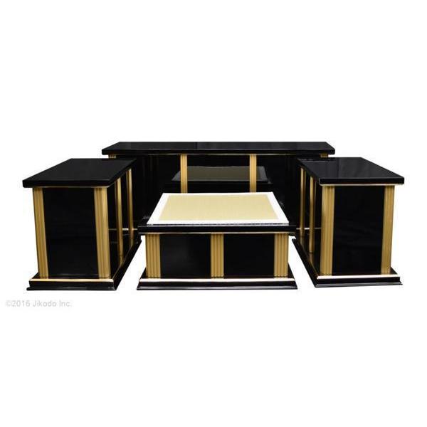 寺院仏具】黒塗り 現代式3.5尺密壇(登高座)4点セット 各宗派 寺院仏具】黒塗り 現代式3.5尺密壇(登高座)4点セット 各宗派