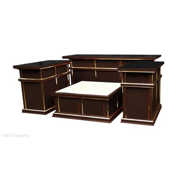 寺院仏具】黒塗り 新型二重密壇(登高座)4点セット 国内自社 寺院仏具】黒塗り 新型二重密壇(登高座)4点セット 国内自社