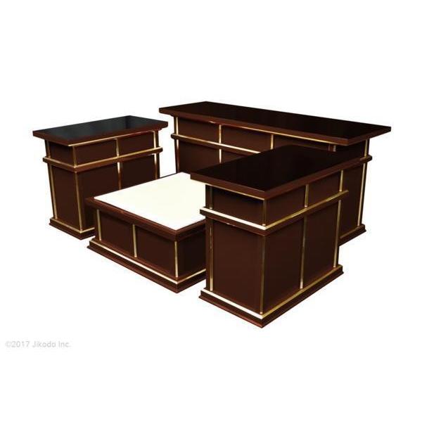 寺院仏具】黒塗り 新型二重密壇(登高座)4点セット 国内自社 寺院仏具】黒塗り 新型二重密壇(登高座)4点セット 国内自社