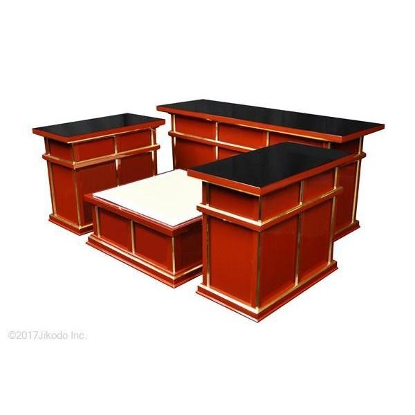 寺院仏具】黒塗り 新型二重密壇(登高座)4点セット 国内自社 寺院仏具】黒塗り 新型二重密壇(登高座)4点セット 国内自社