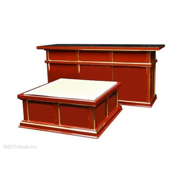 寺院仏具】黒塗り 新型二重密壇(登高座)4点セット 国内自社 寺院仏具】黒塗り 新型二重密壇(登高座)4点セット 国内自社