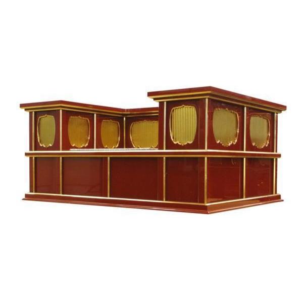 寺院仏具】 黒塗り 一体型3.5尺密壇(登高座) 国産木製高級寺院 寺院仏具】 黒塗り 一体型3.5尺密壇(登高座) 国産木製高級寺院