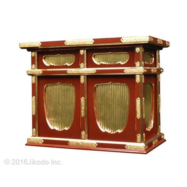 寺院仏具】黒塗り 金具付き二重脇机 幅60センチ 国内自社工場製 寺院仏具】黒塗り 金具付き二重脇机 幅60センチ 国内自社工場製
