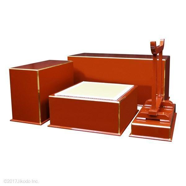 寺院仏具】潤み塗り ケイ台付 簡易式3.5尺密壇(登高座) 国内自社 寺院仏具】潤み塗り ケイ台付 簡易式3.5尺密壇(登高座) 国内自社
