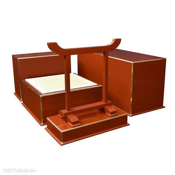 寺院仏具】潤み塗り ケイ台付 簡易式3.5尺密壇(登高座) 国内自社 寺院仏具】潤み塗り ケイ台付 簡易式3.5尺密壇(登高座) 国内自社